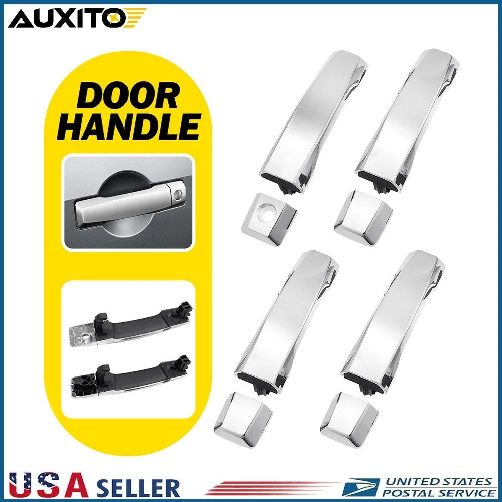 Set of 4 Chrome Door Handles for Nissan Titan/Armada (2004–2015)