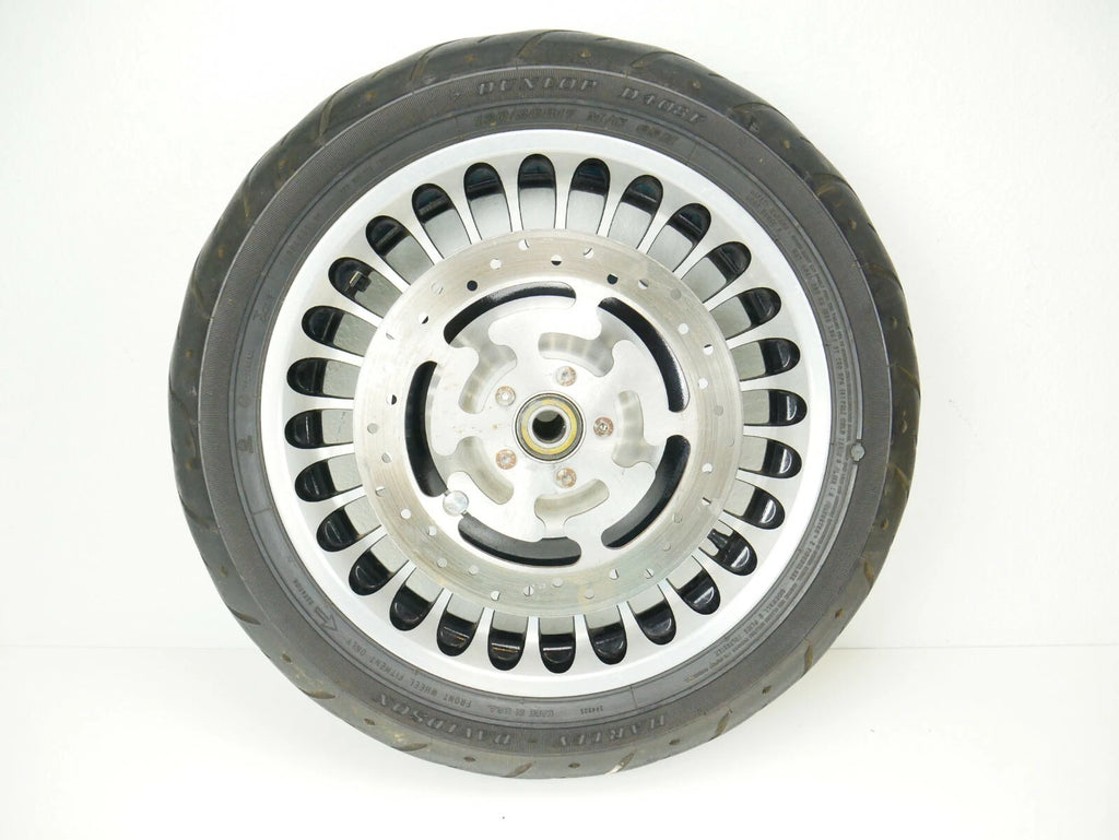 17x3 Front Wheel Rim with Rotors for Harley Touring (2009–2023) - Polished/Black
