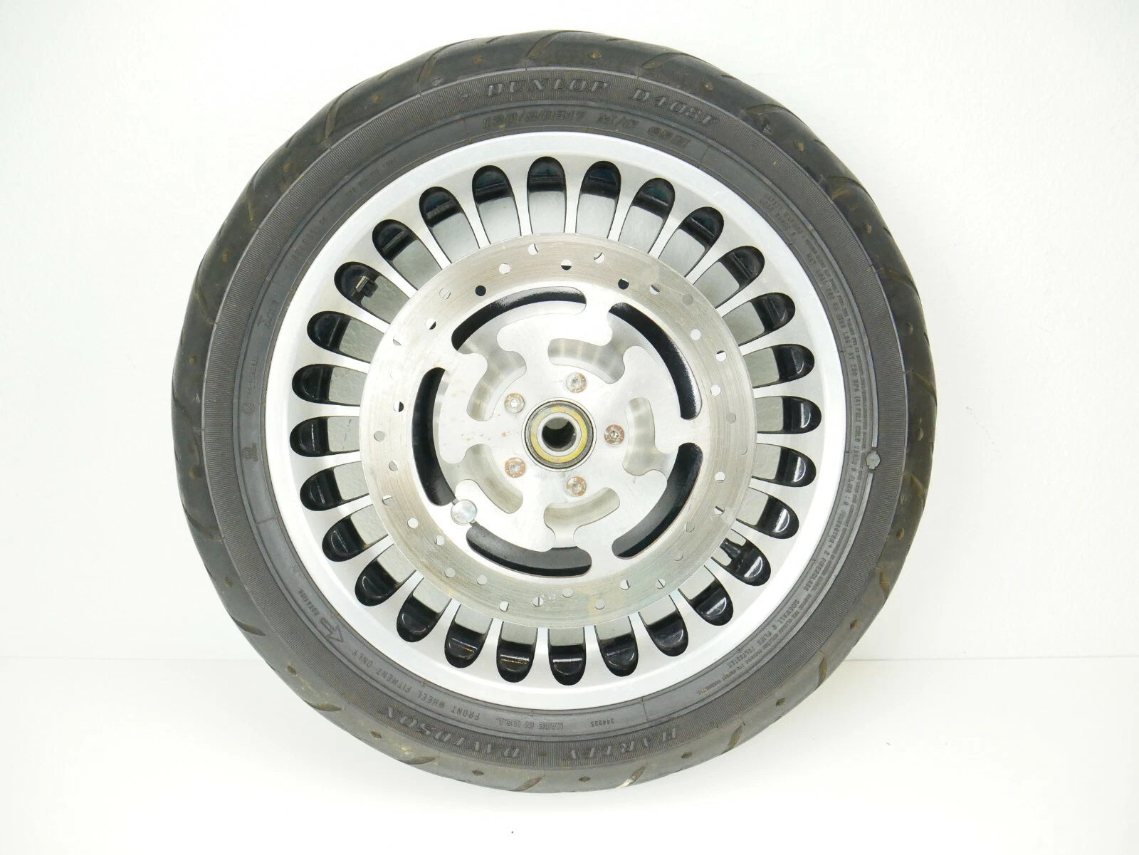 17x3 Front Wheel Rim with Rotors for Harley Touring (2009–2023) - Polished/Black