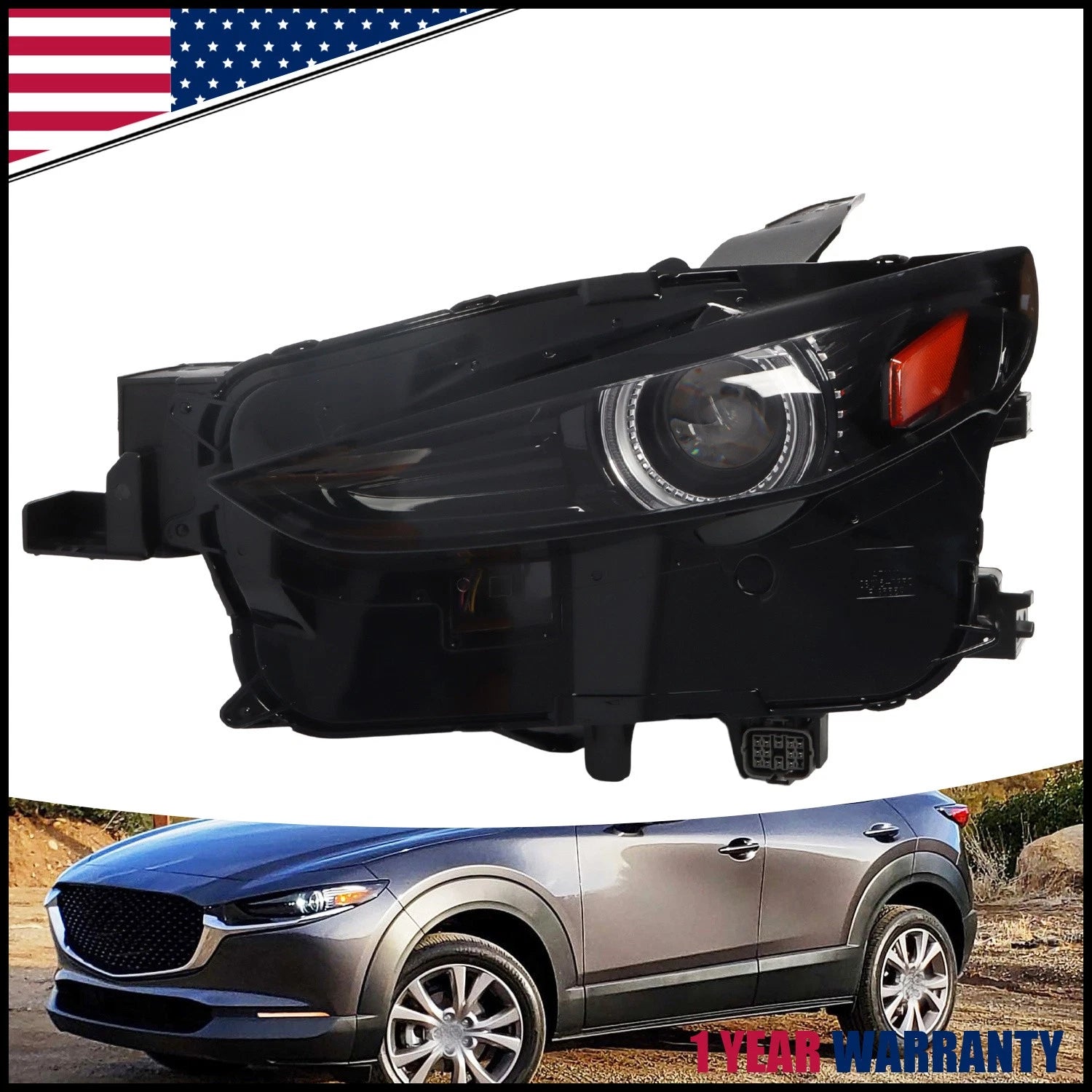 Left Driver Side LED Headlight AFS for Mazda CX-30 (2020–2022) DGJ1-51-040B