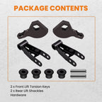 3" Front 2" Rear Lift Kit Torsion Keys Shackle for Dodge Durango (1998–2003)