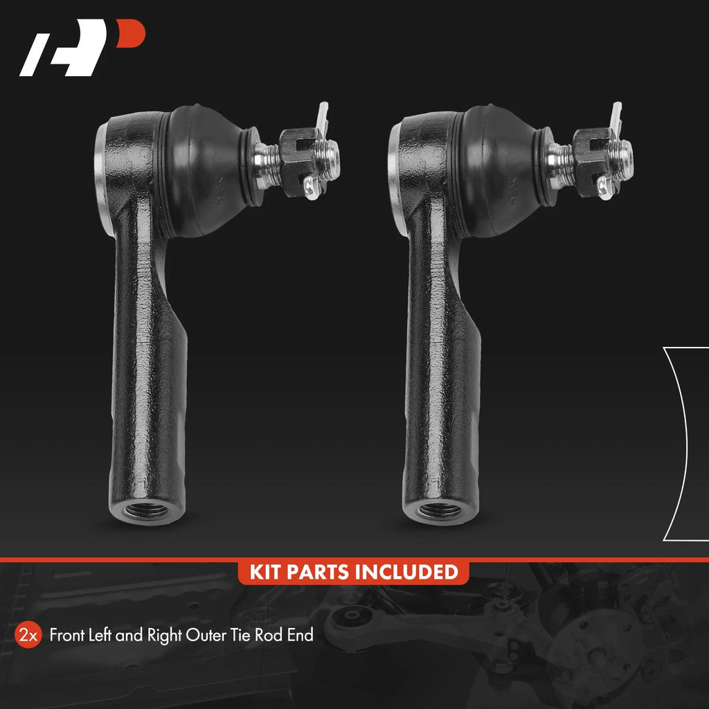 2X Front Outer Tie Rod End for Nissan Axxess Stanza (1990-1995)
