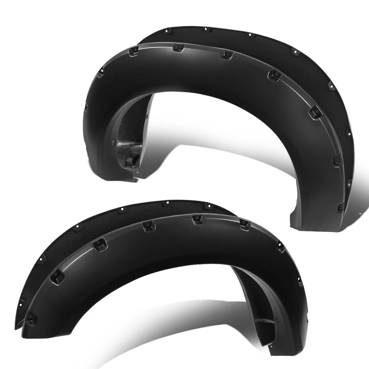 Set of 4 Pocket-Riveted Wheel Fender Flares for Ford F250 F350 (2011–2016)
