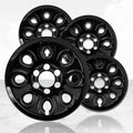17" Gloss Black Wheel Skins (Set of 4) for 2005-2014 Chevy Suburban