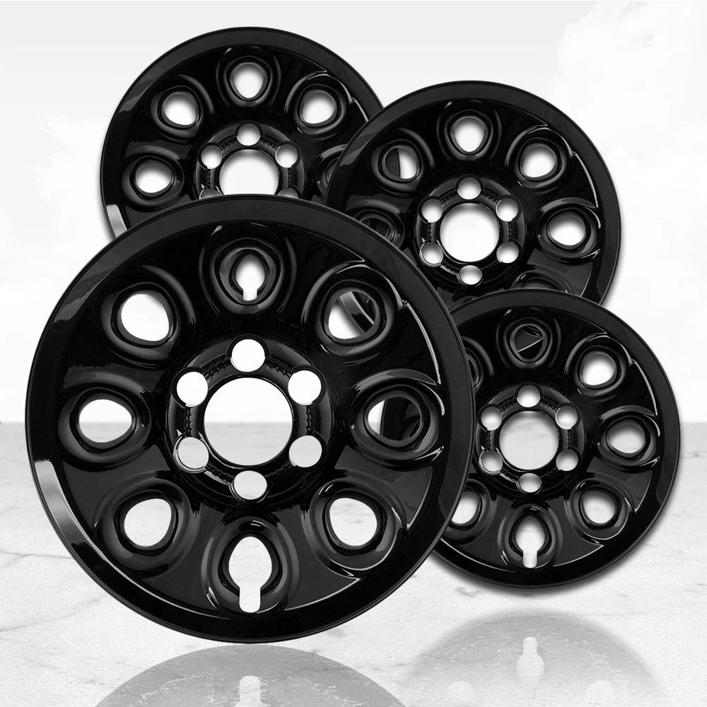 17" Gloss Black Wheel Skins (Set of 4) for 2005-2014 Chevy Suburban
