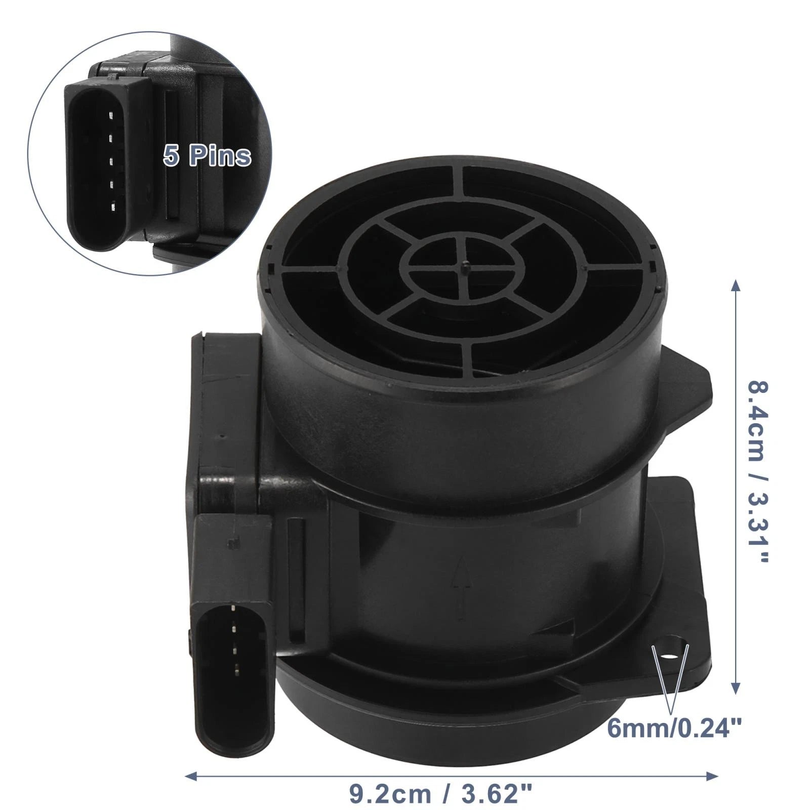 Mass Air Flow Meter Sensor 5 Pin 5WK9613 A1110940148 for Mercedes-Benz 