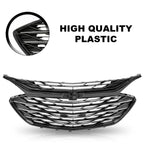 Set of 3 Front Bumper Grilles for Chevrolet Malibu (2019–2020) Glossy Black
