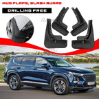 Set of 4 Mud Flaps Slash Guards for Hyundai Santa Fe (2019–2020)
