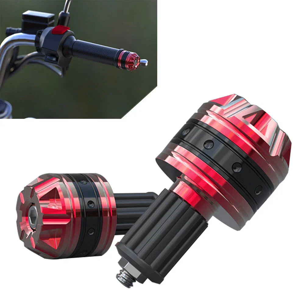 Red Aluminum Handlebar Grips for Motorcycle Scooter