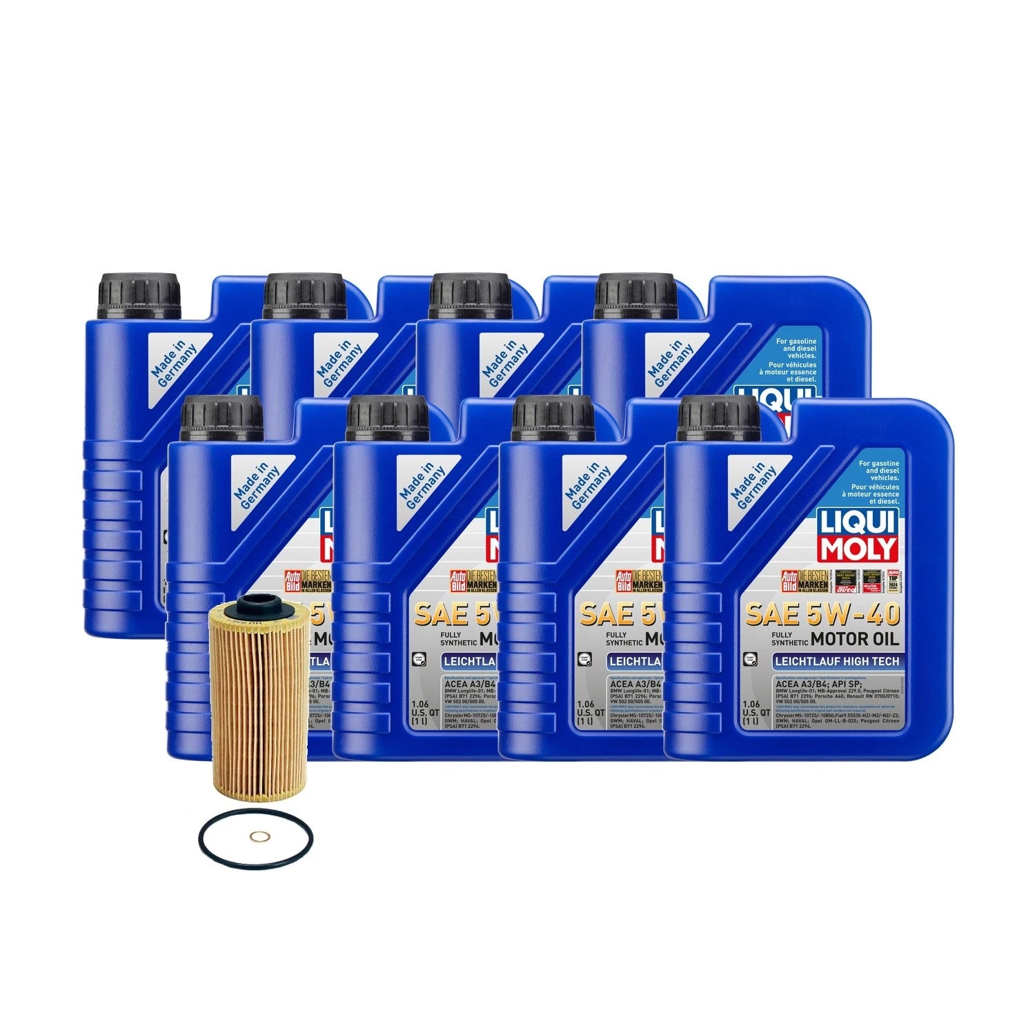 Oil Change Kit 8L Liqui Moly Leichtlauf 5W-40 for BMW M60/M62 (1992–2003)