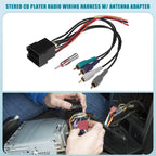 Set of 1 Stereo CD Player Radio Wiring Harness with Antenna Adapter for Land Rover 