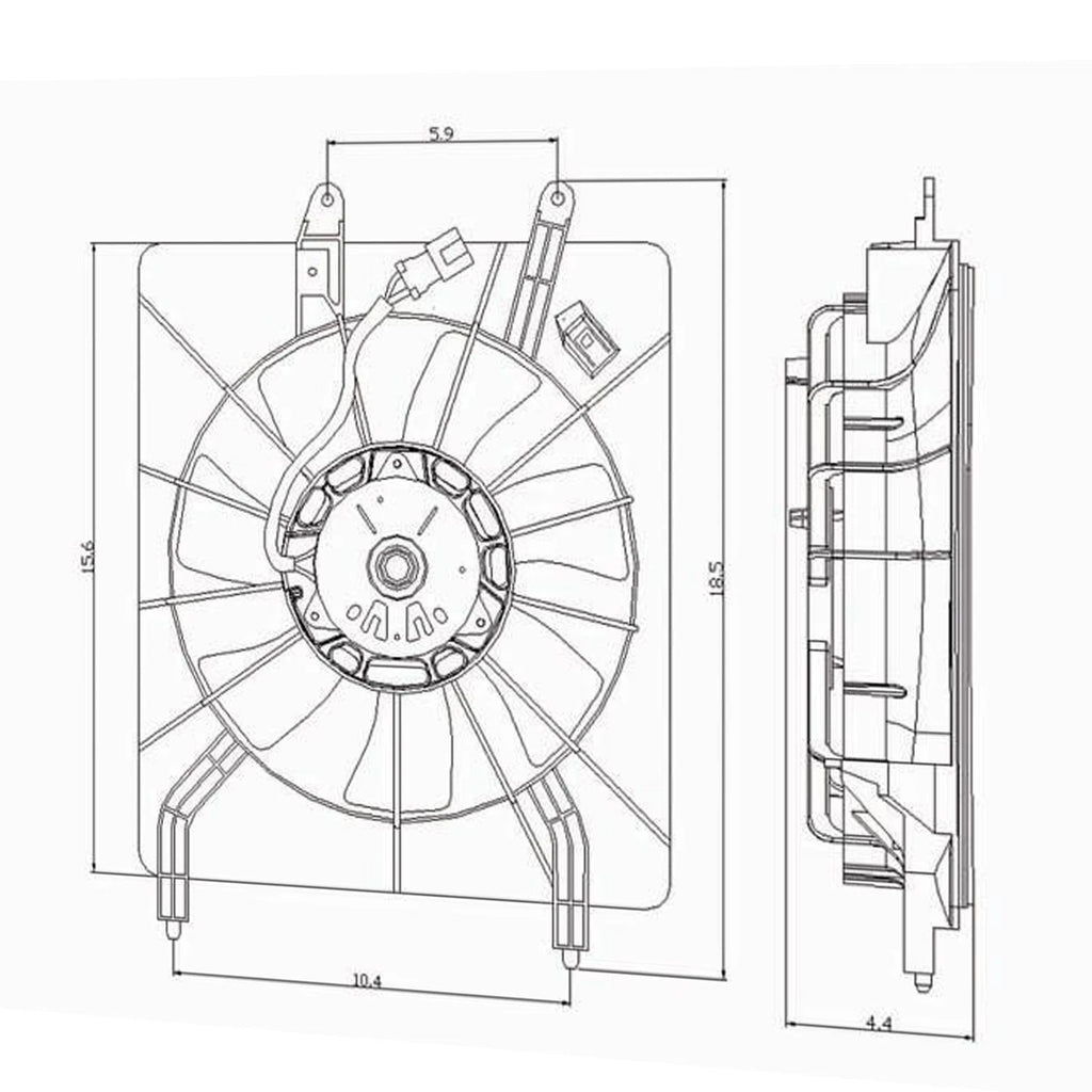 Replacement A C Condenser Fan Assembly for Acura TSX (2004–2008)