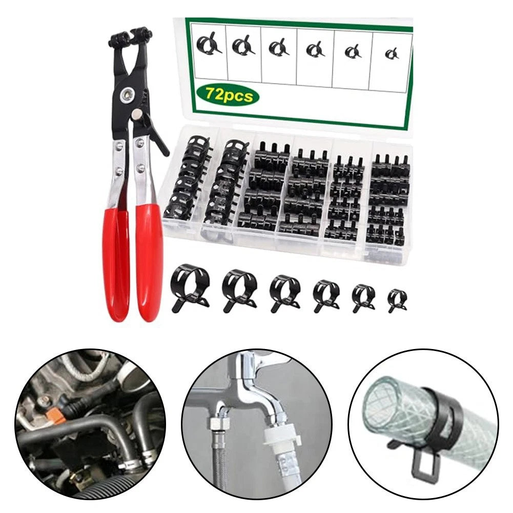 73-Piece Fuel Hose Clamp Kit for Easy Installation