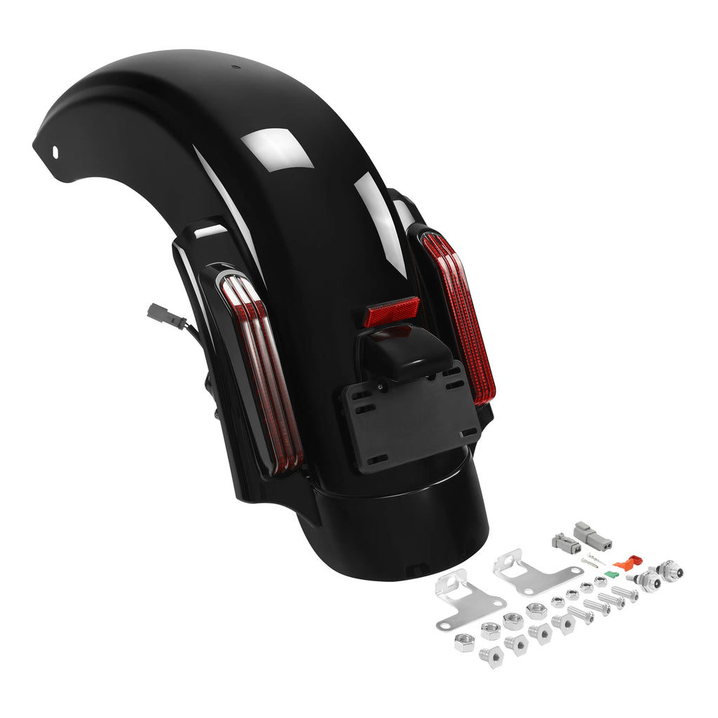 Rear Fender LED System for Harley Touring Road Glide (2014–2024) Vivid Black