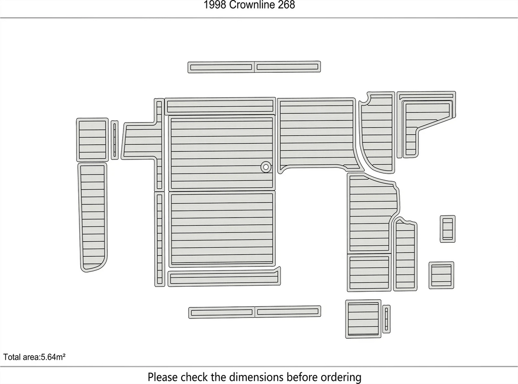 EVA Foam Pad Flooring Mat for Crownline 268 (1998)