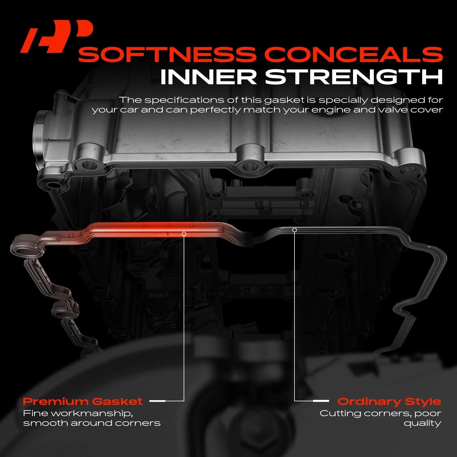 Engine Valve Cover Gasket Set for Mercedes-Benz E300 (1995-1997)