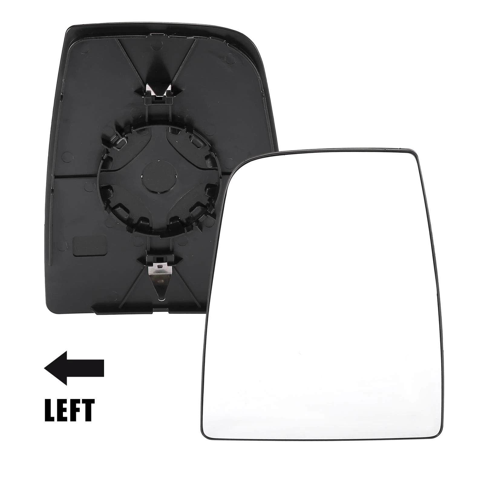 Driver Side Mirror Glass with Backing Plate for Ford Transit (2015–2020)