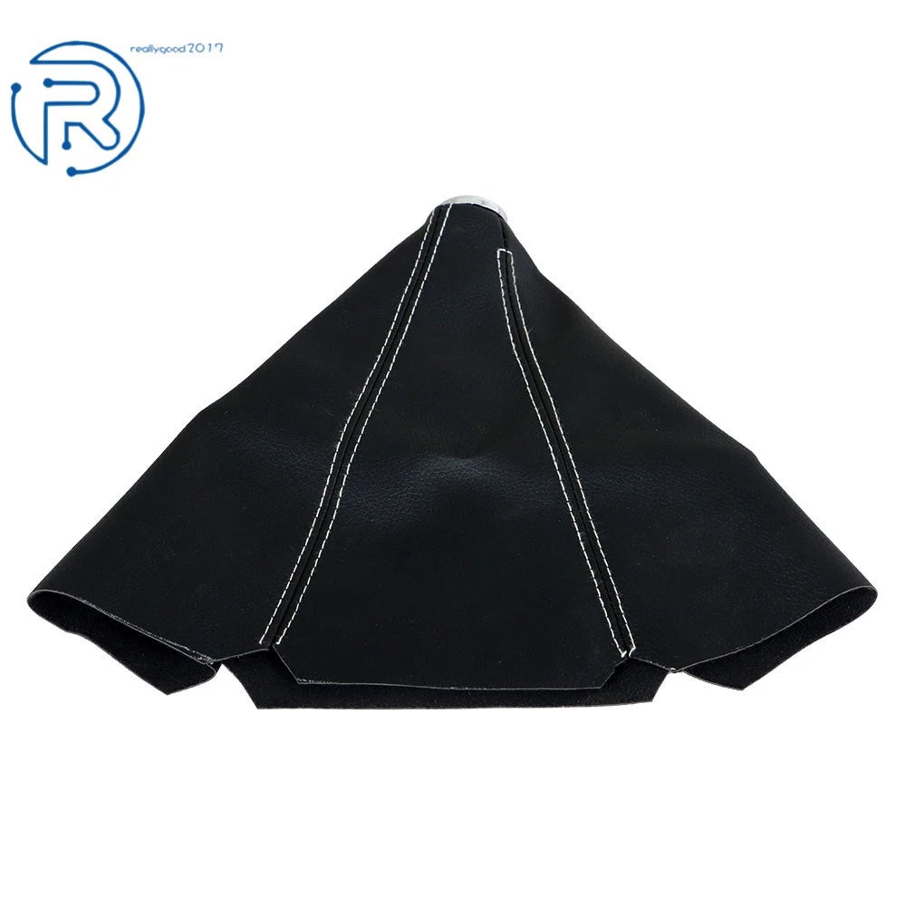 Shift Knob Boot Cover for Make Model  - Black Stitches PVC Leather