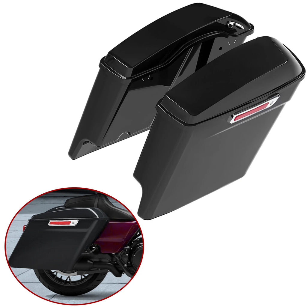 5" Stretched Extended Hard Saddlebag Bags for Harley Touring Road Glide (2014–2024)