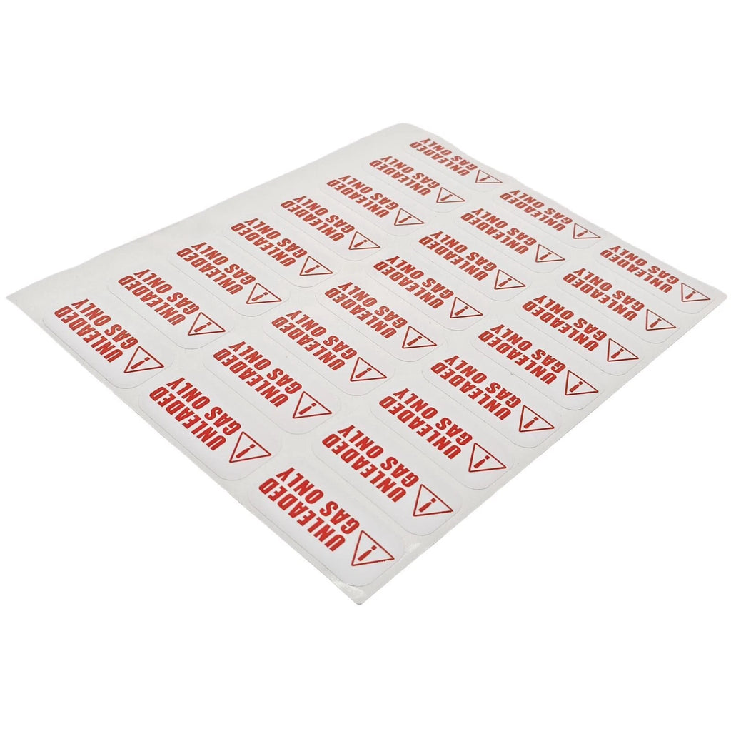 Unleaded Fuel Only Sticker for Universal Use (Weather Proof)