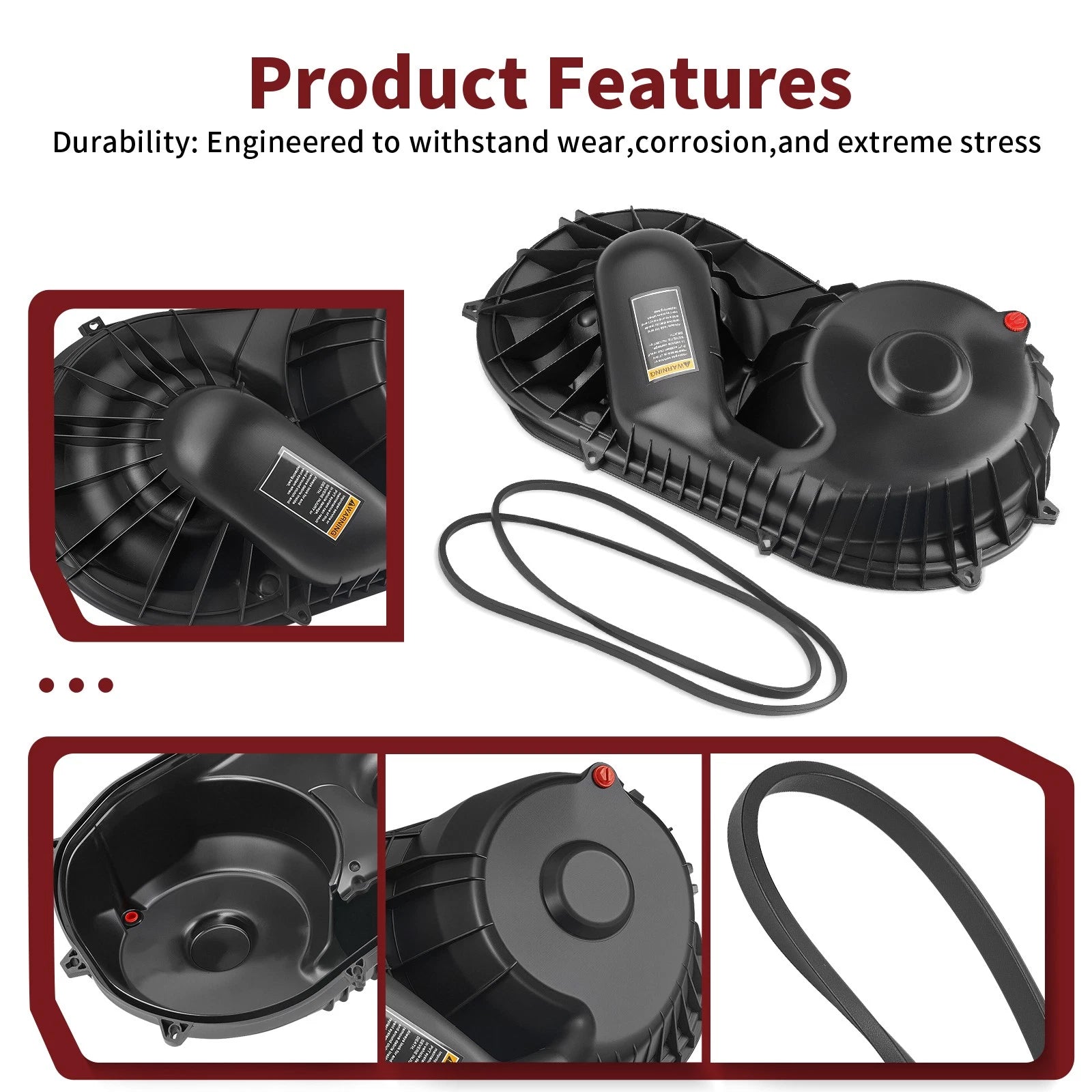 Outer Clutch Belt Cover Housing w/ Seal for Polaris Ranger 1000 Crew XP (2021–2025)