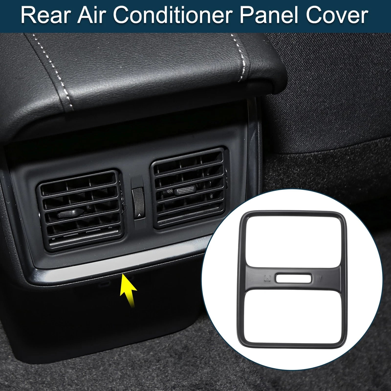 Rear Air Conditioner Panel Cover for Honda Vezel (2014–2021) Black