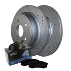 Rear Brake Kit 352mm Drilled Disc Rotors & Akebono Ceramic Pads for Dodge Ram 1500 (2002–2023)