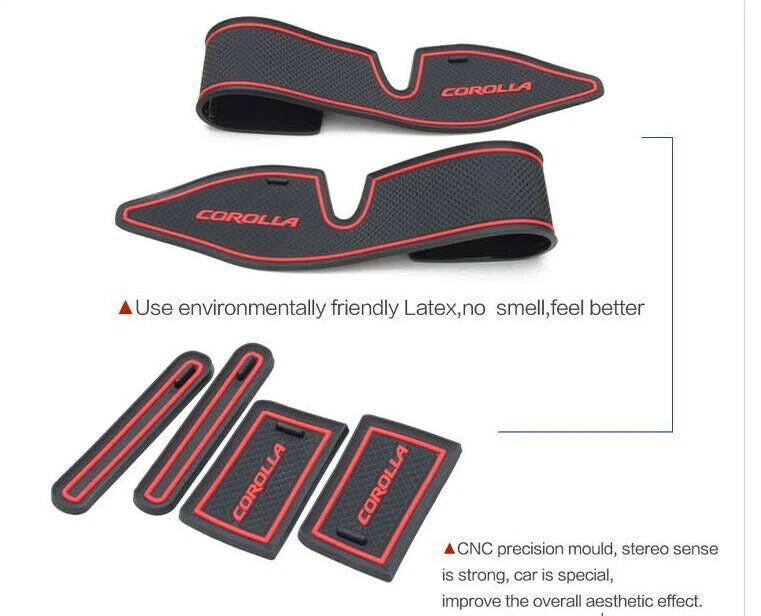Full Interior Door Compartment & Cup Holder Coaster for Toyota Corolla (2014-2019)