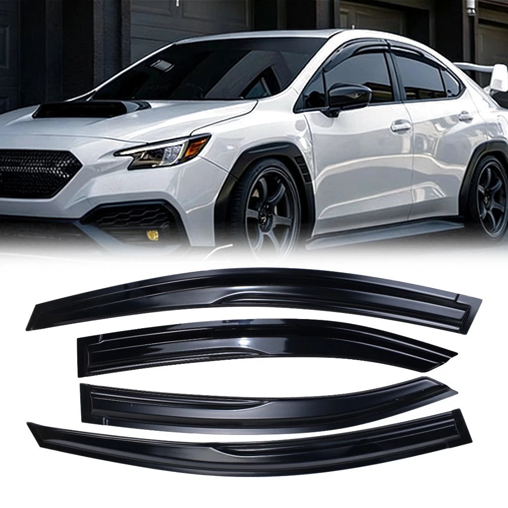 Wavy M Style Window Visors Rain Guards for Subaru WRX (2022–2025)