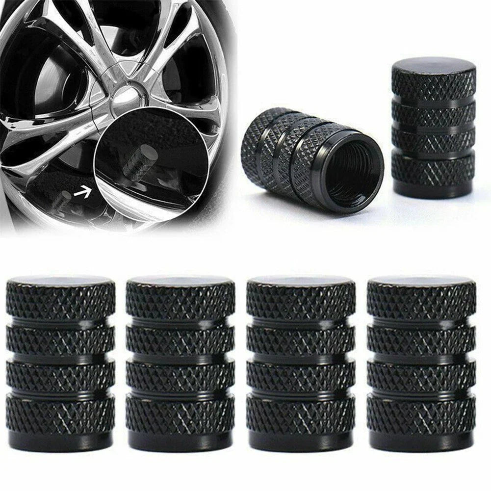 4x Aluminium Wheel Tyre Valve Stems Covers Caps Accessories for US