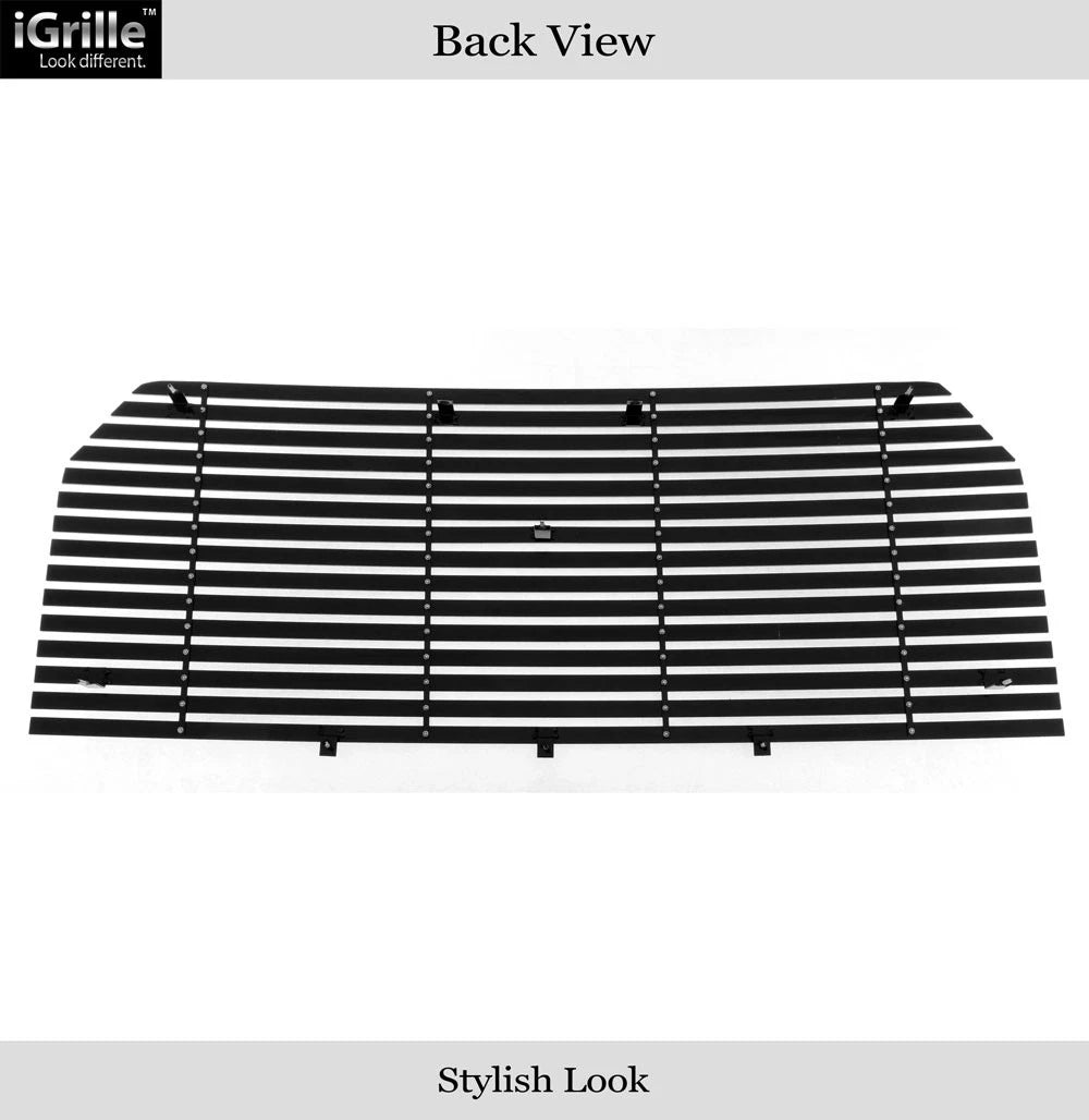 Upper Aluminum Black Wide Rivet Billet Grille Insert for Ford F-150 (2015-2017)