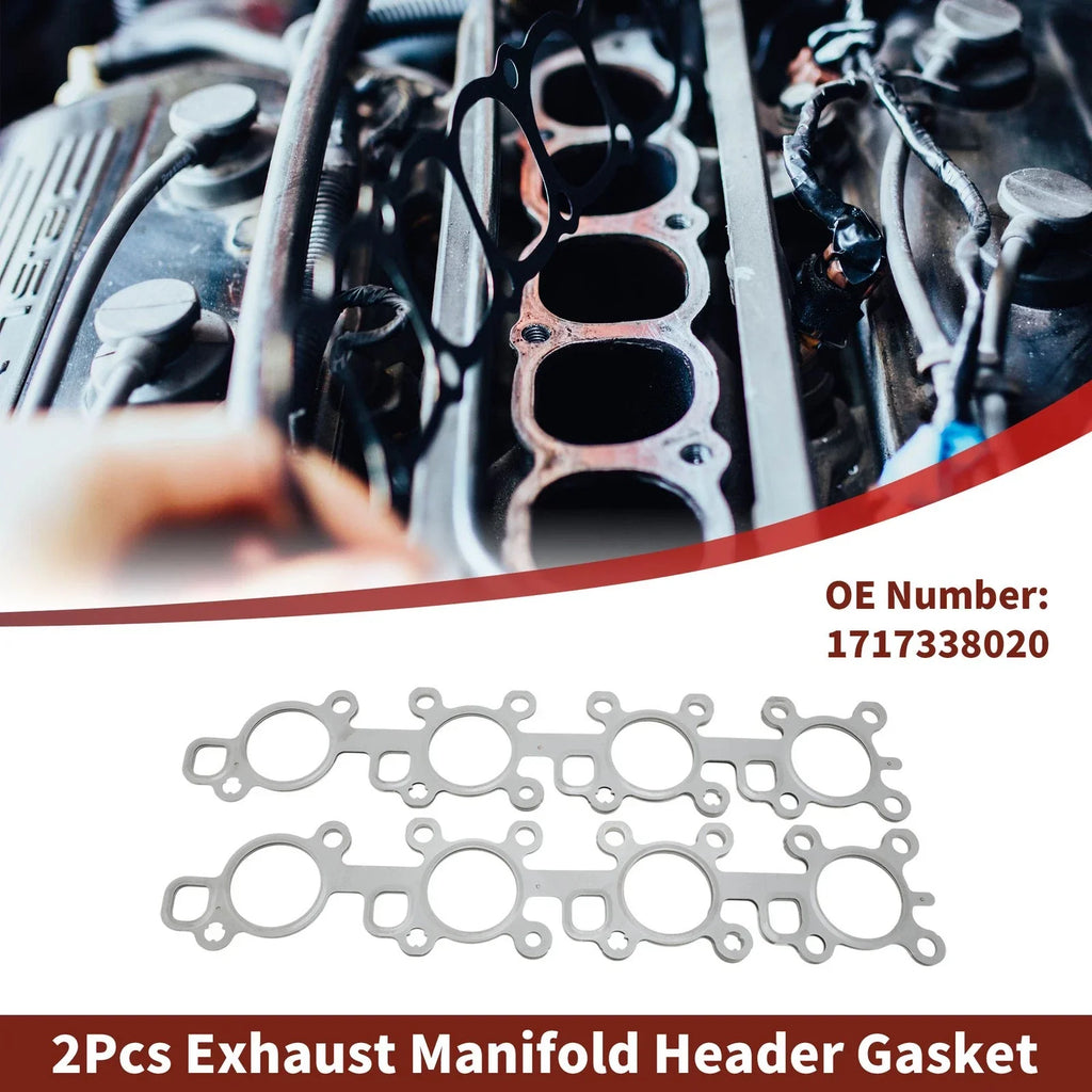 2 x Exhaust Manifold Header Gaskets for Toyota Land Cruiser (2008-2021)