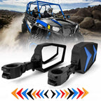 Side Rear View Mirrors for Polaris RZR, Yamaha YXZ1000R (1.75" Bar)