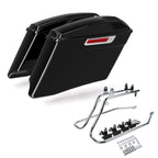 4" Stretched Saddlebags & Conversion Brackets for Harley Softail (1984–2017)