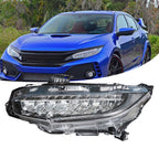 Full LED Headlight for Honda Civic (2016–2019) Left Driver Side Clear Lens
