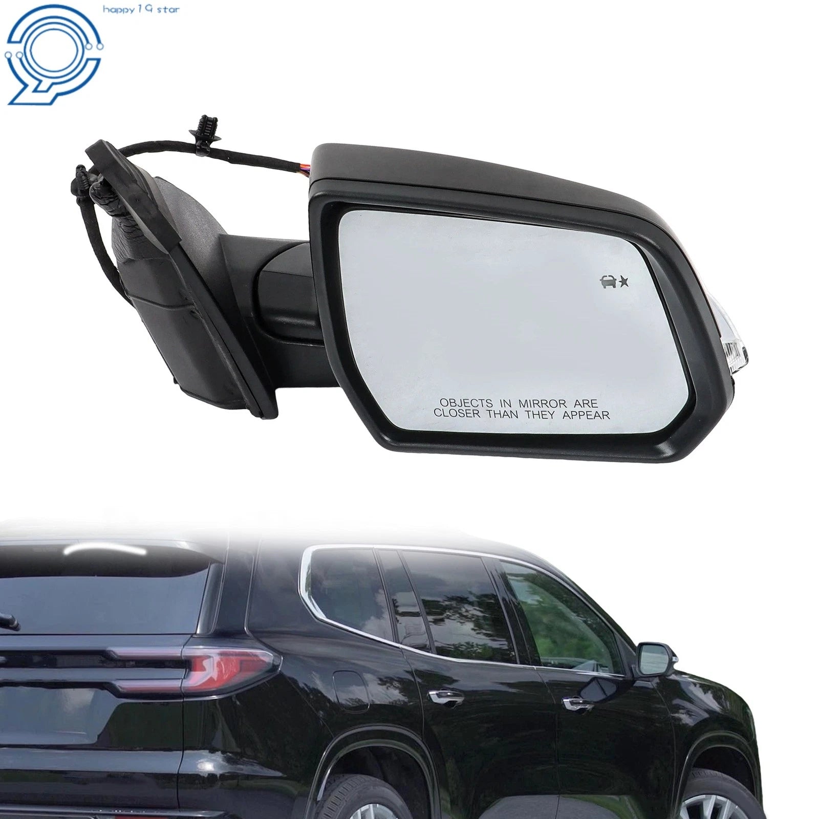 Heated Right Side Mirror for GMC Acadia (2020–2024) 84579493 13 Pins