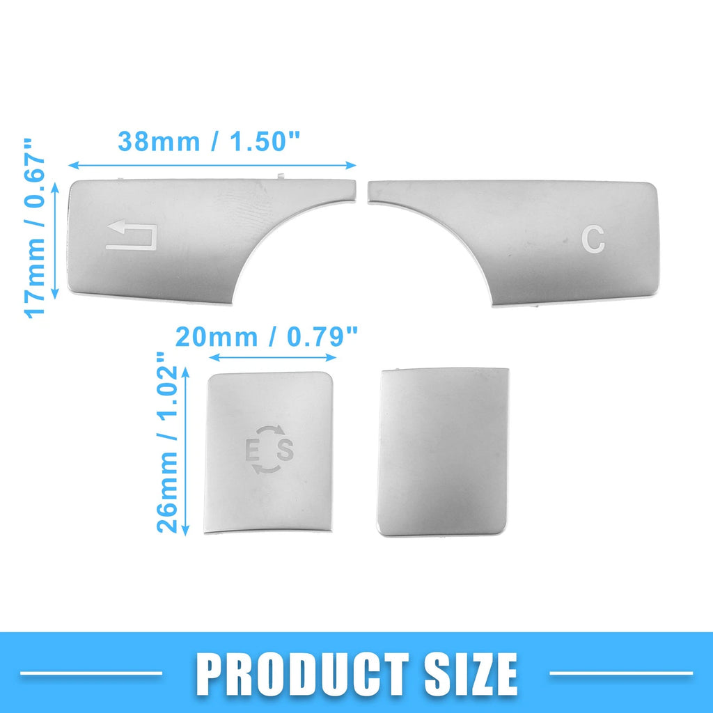 Multimedia Radio Button Cover Sticker for Mercedes-Benz (1 Set) ABS Silver Tone
