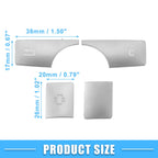 Multimedia Radio Button Cover Sticker for Mercedes-Benz (1 Set) ABS Silver Tone