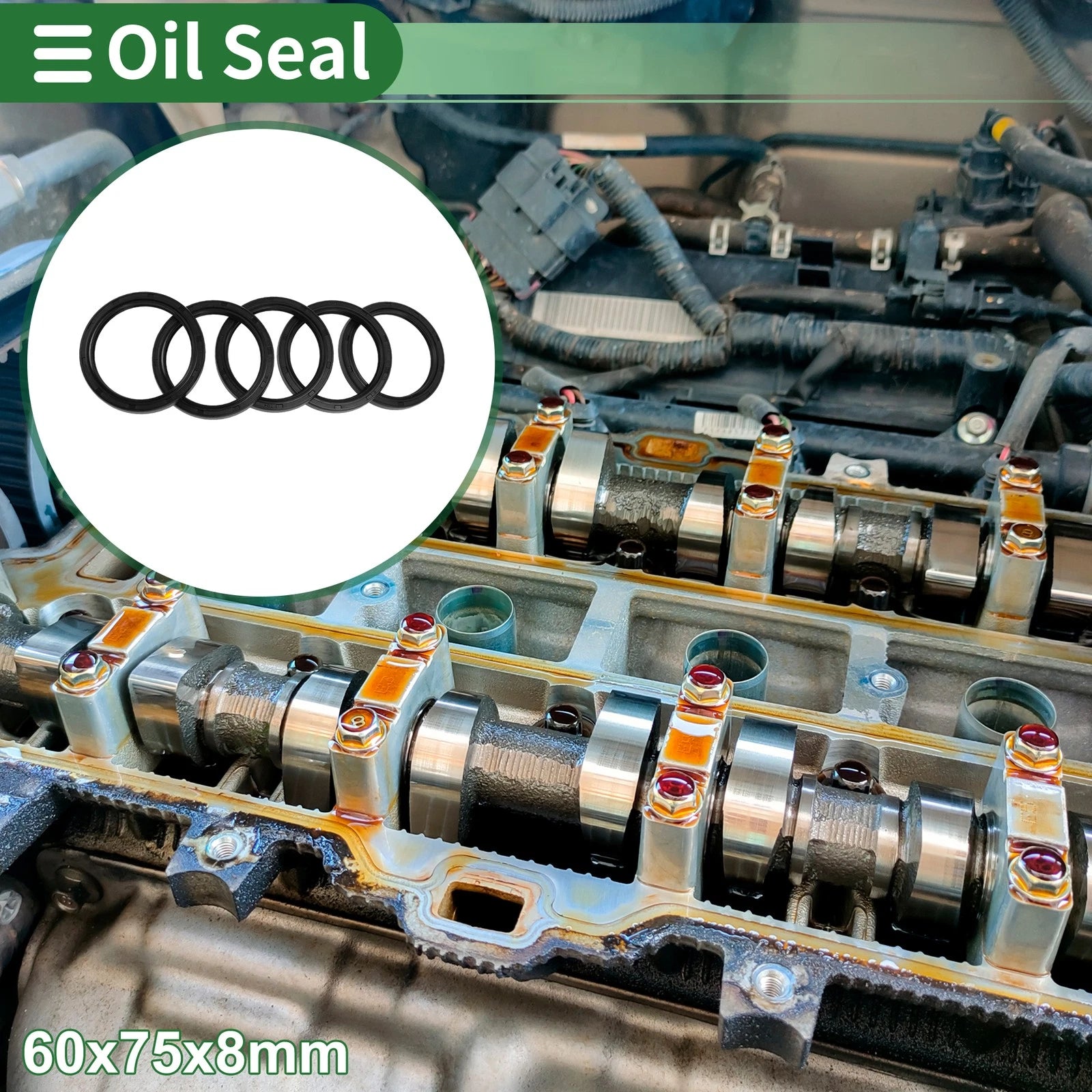 Oil Seal   - NBR Rubber 60x75x8mm