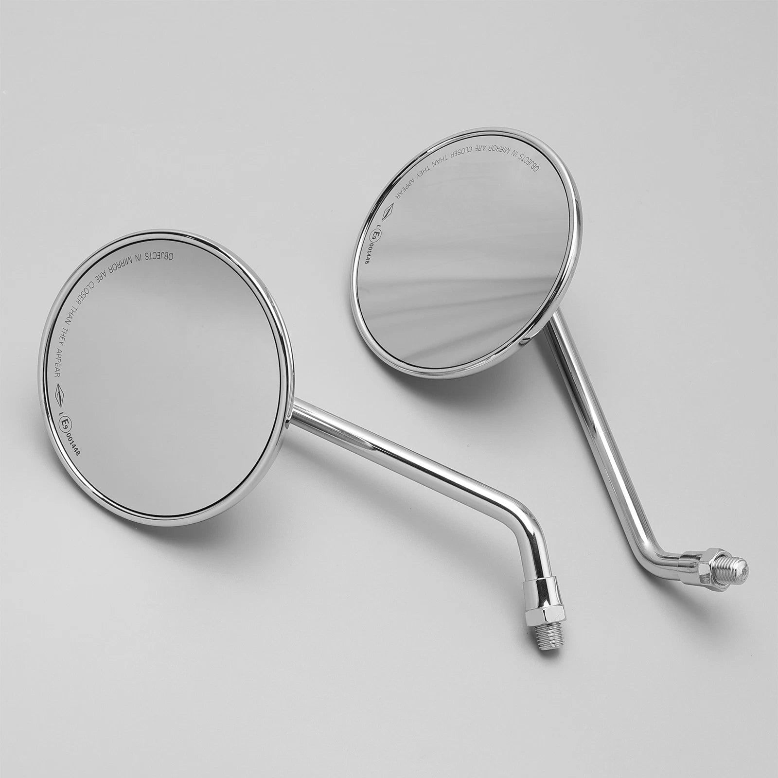 4" Round Chrome Classic Small Mirror for Japanese Bikes (E-Mark M10)