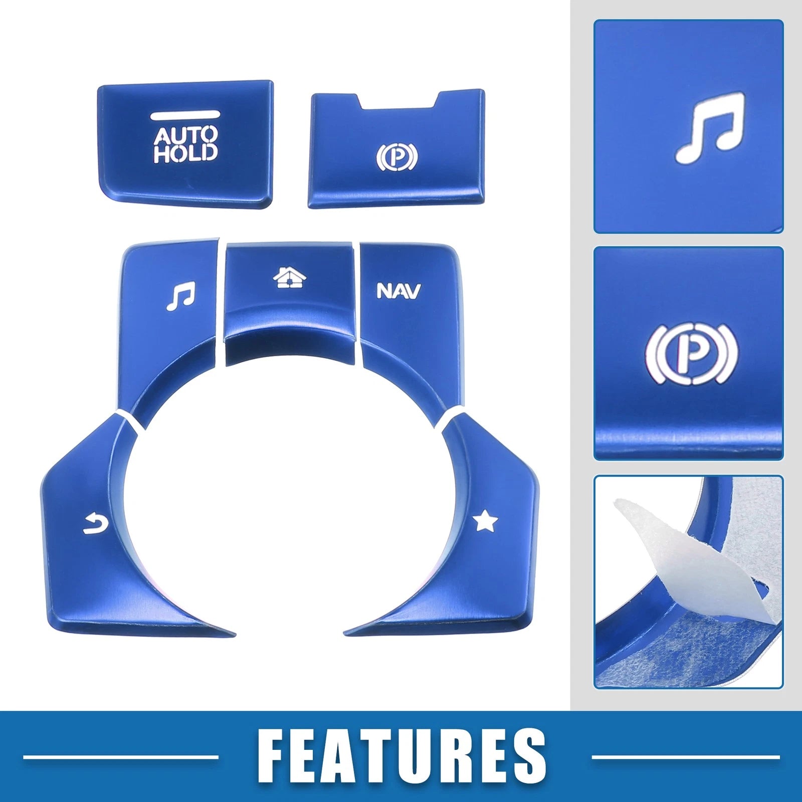 7pcs Center Console Media Panel Handbrake Cover Trim for Mazda CX-5 (2012–2017)