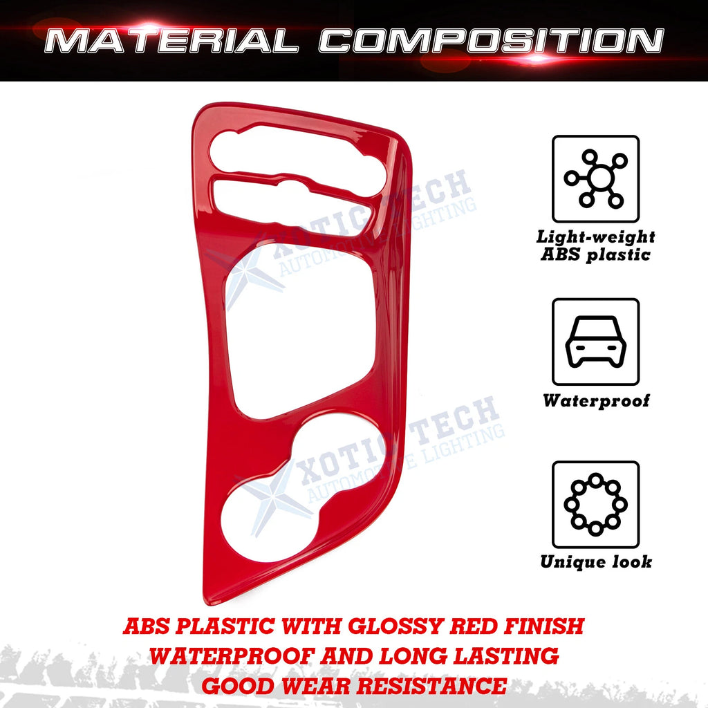 ABS Gear Shift Box Cover Frame Decor Overlay for Dodge Challenger (2015-2019)