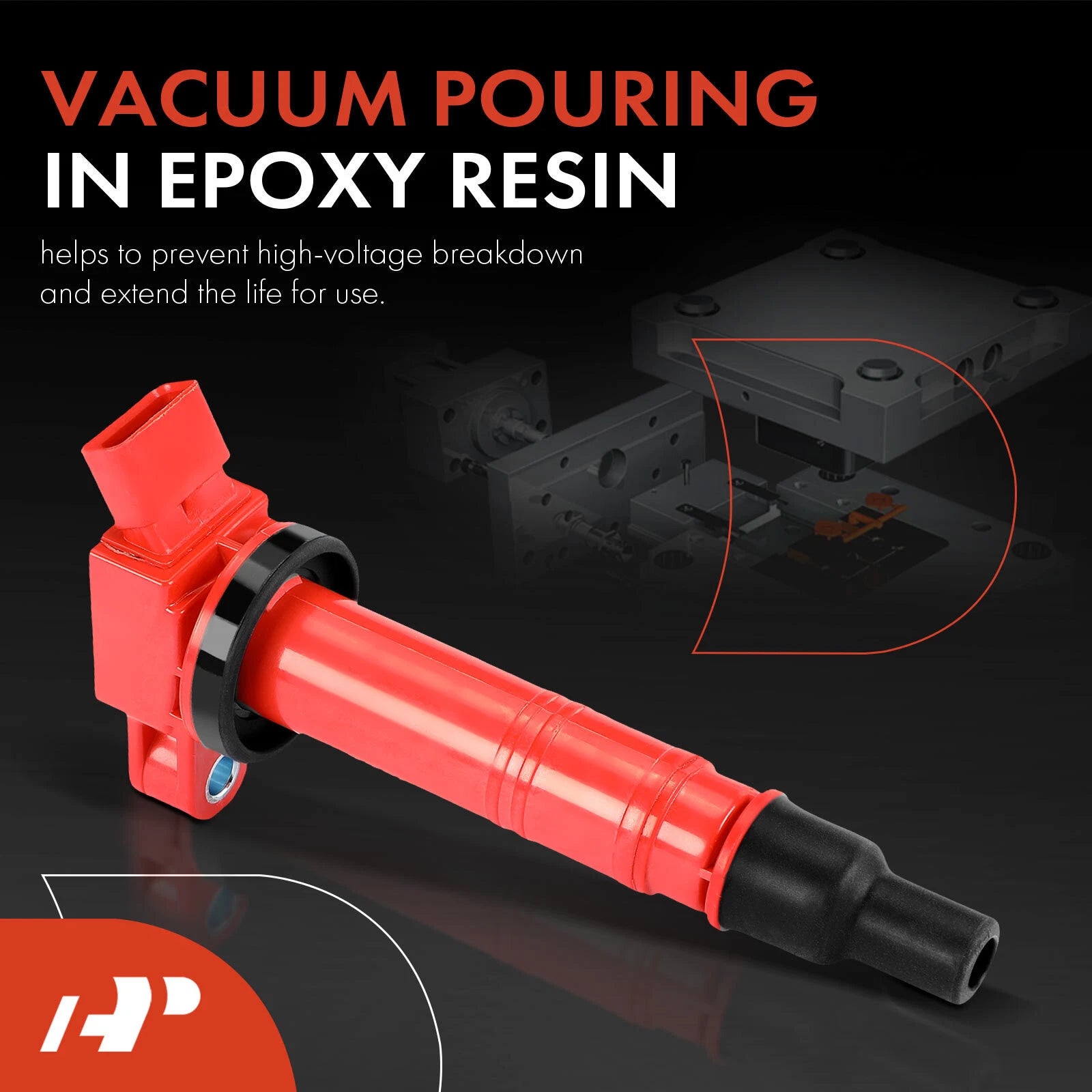 4x Red Ignition Coil for Toyota Camry Corolla Tacoma 4Runner (2012–2018)
