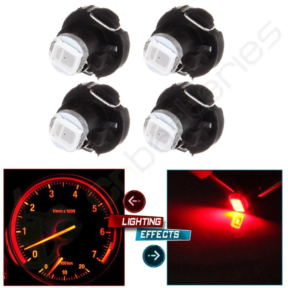 4X T3 Neo Wedge 2835 LED Bulbs for A/C Climate Heater Control (12V)
