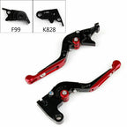 Adjustable Folding Brake Clutch Levers for Kawasaki ZX10R (2011–2023) Red T9