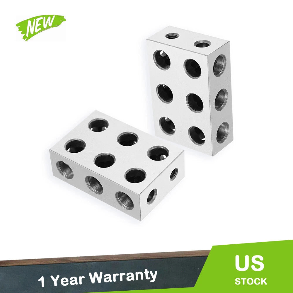 Set of 2 Ultra Precision 1-2-3 Blocks for Automotive Machining