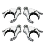 4 x 49mm Windshield Clamps for Harley Fat Bob FXLR (2018-2025) Chrome