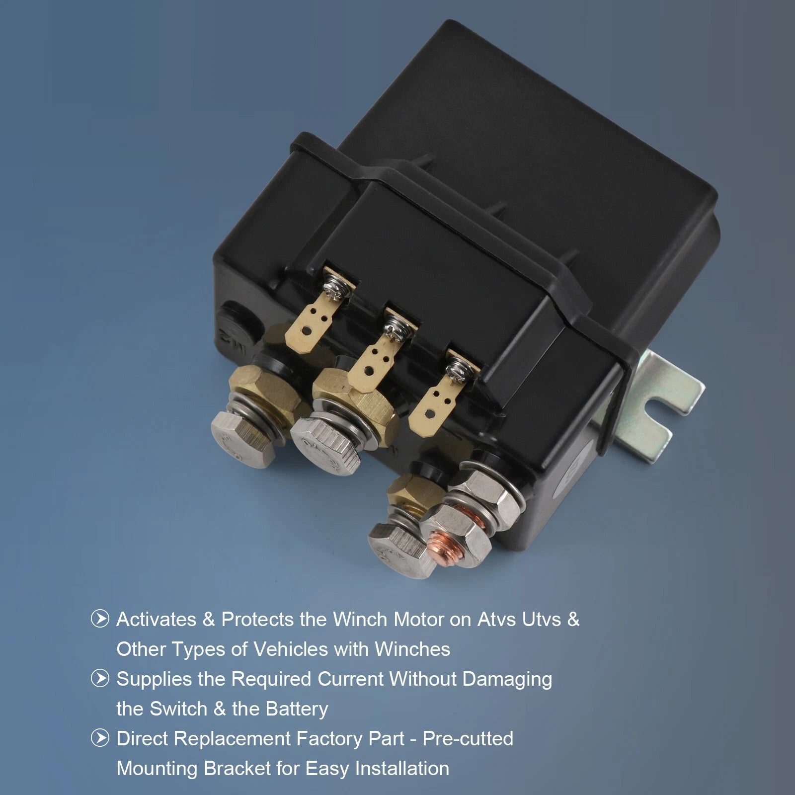 Heavy Duty Winch Relay Contactor for ATV UTV Truck (12V 500A)