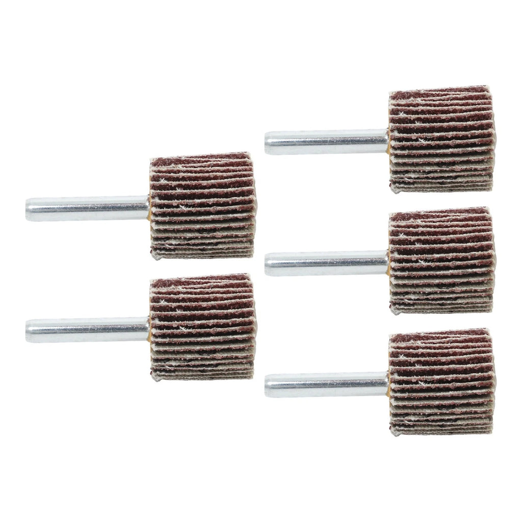 Set of 5 Flap Wheels for Aluminum Oxide Shank (1" x 1" x 1/4")