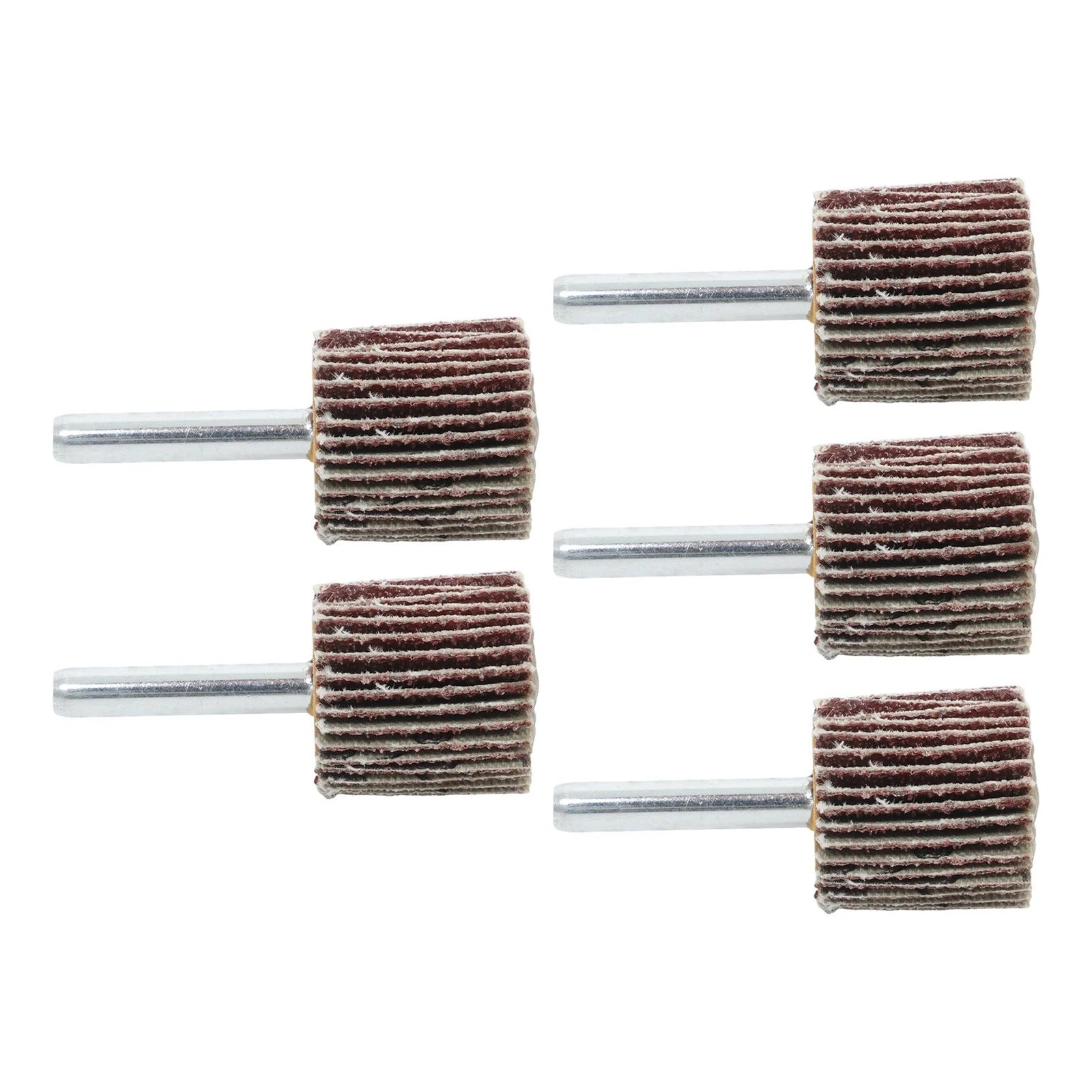 Set of 5 Flap Wheels for Aluminum Oxide Shank (1" x 1" x 1/4")